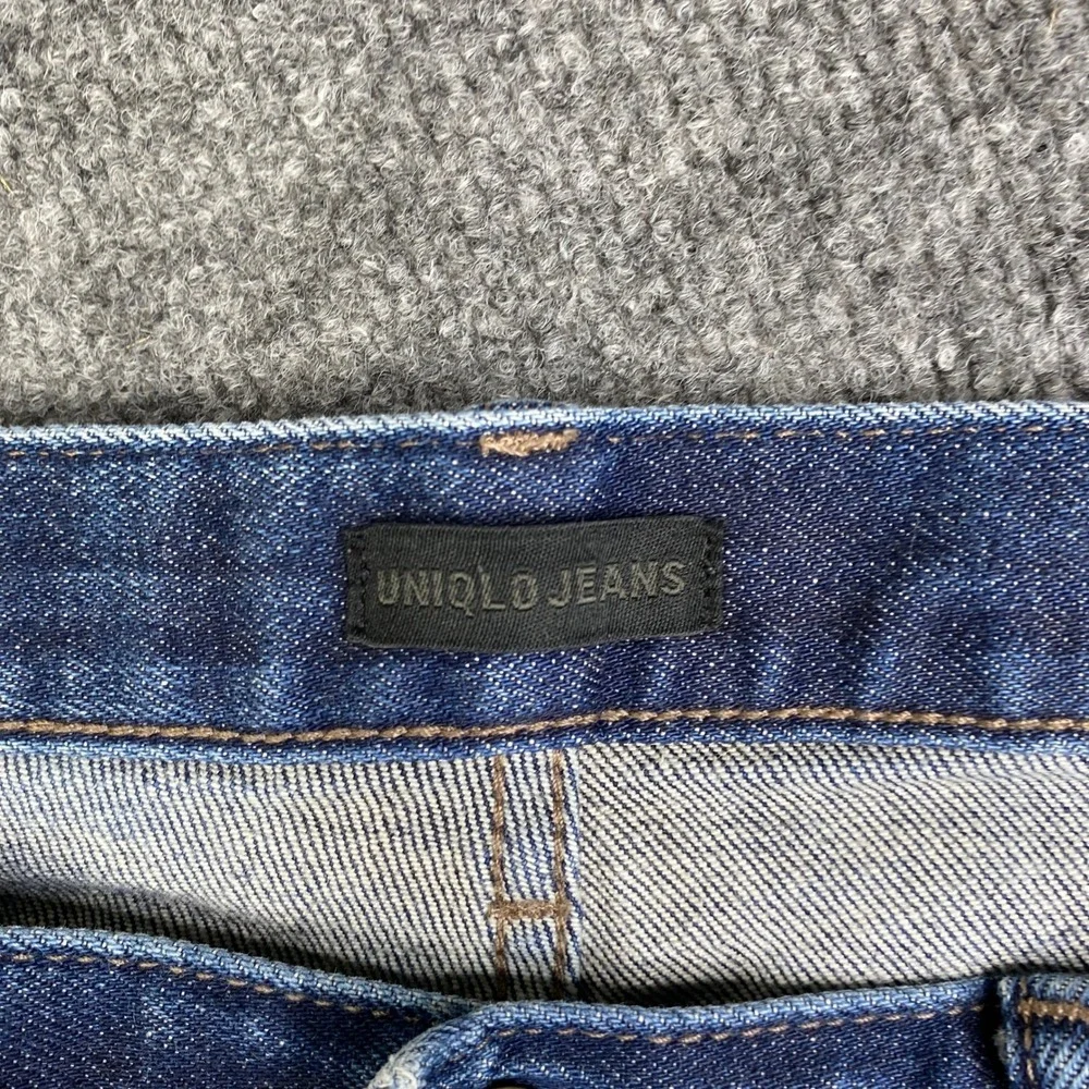 Uniqlo Mens Selvedge Slim Fit Jeans Blue Stretch Denim 321-452522 32x32